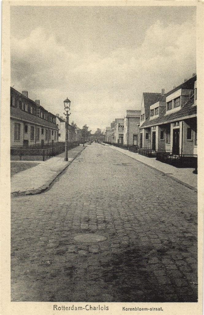 Rotterdam-Charlois - Korenbloem-straat. - ongelopen, Verzamelen, Verzenden, 1920 tot 1940, Ongelopen, Zuid-Holland