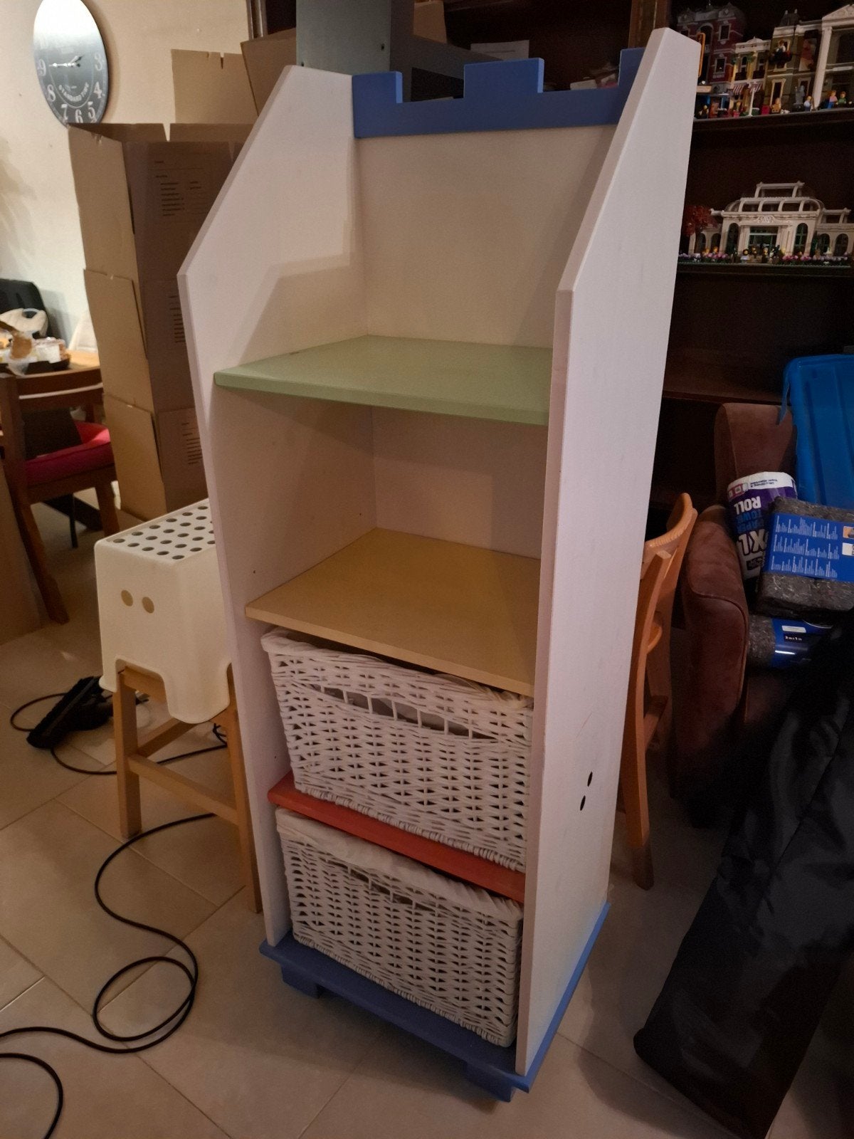 Unieke kinderboekenkast met kasteel kantelen, Ophalen, Gebruikt, 105 cm of meer, Minder dan 50 cm