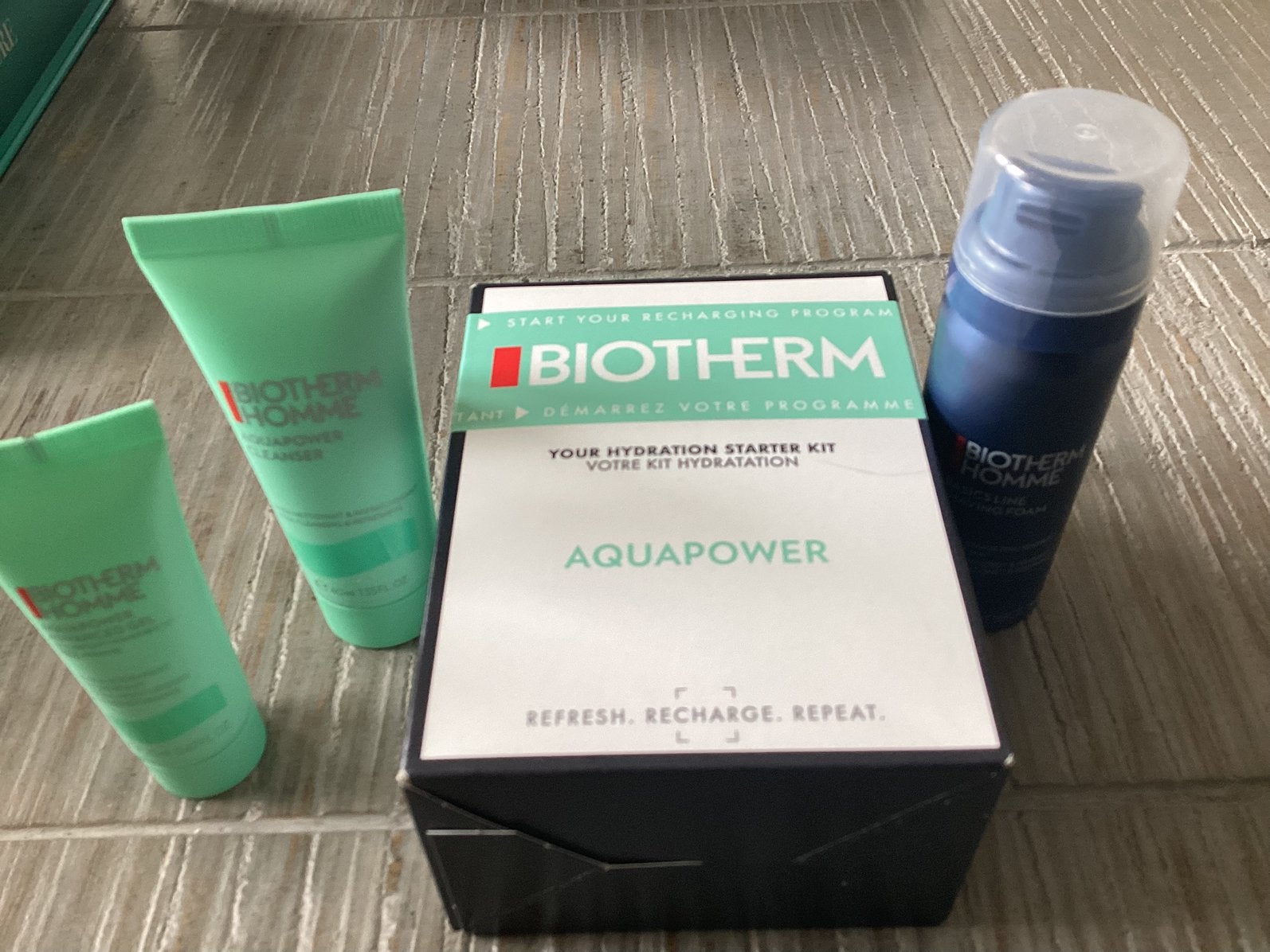 BIOTHERM Homme AQUAPOWER hydratation starter kit, Ophalen of Verzenden, Zo goed als nieuw, Gehele gezicht