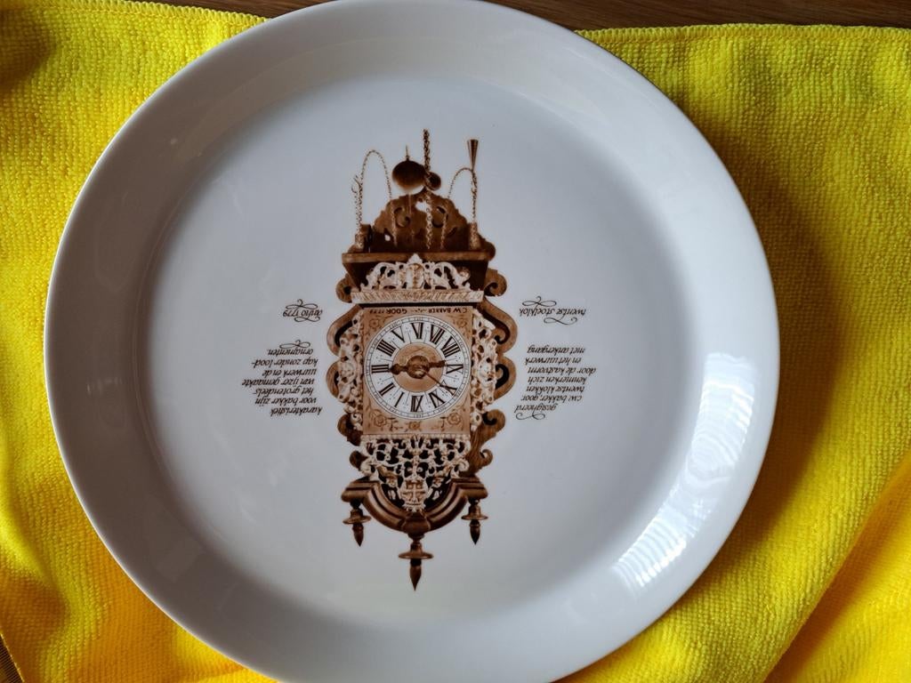 Gebakschaal/bord klokken servies. Mitterteich Porzellan., Huis en Inrichting, Keuken | Servies, Ophalen, Overige typen, Zo goed als nieuw