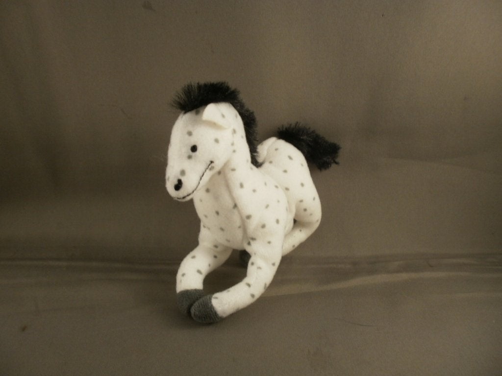 ikea gulleplutt paardje vingerpopje wit zwart gestipt grijze, IKEA, Overige typen, Ophalen of Verzenden, Zo goed als nieuw