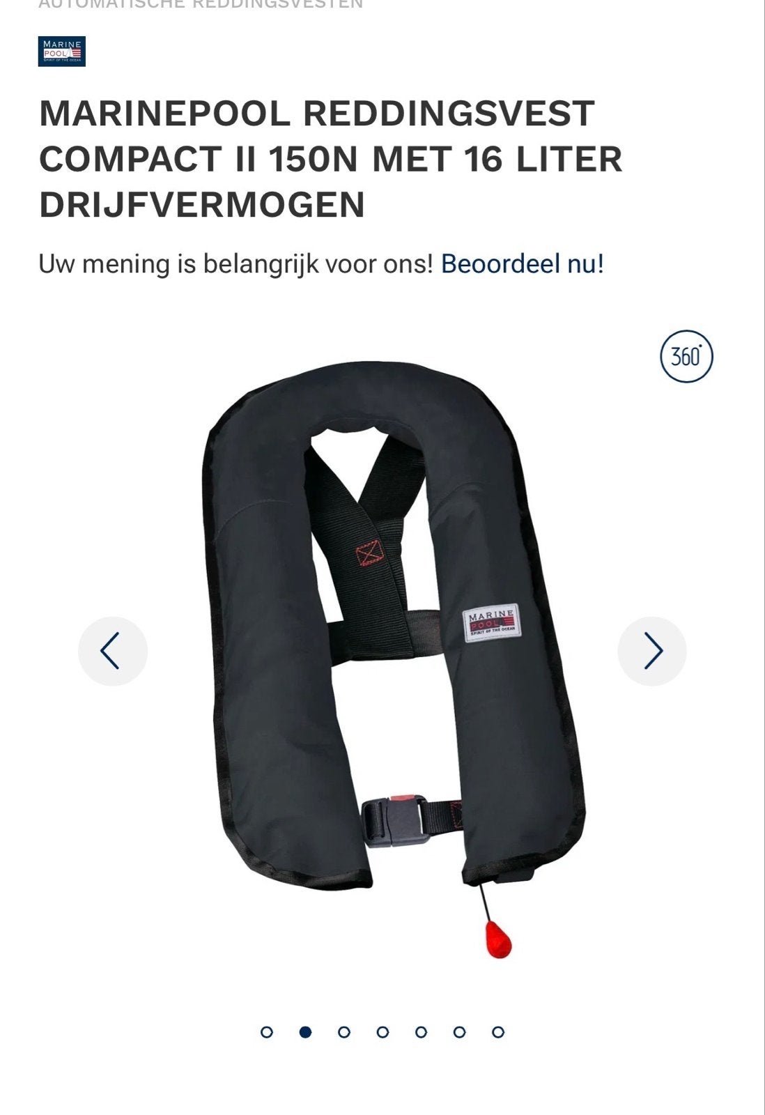Nieuwe Marinepool Compact II 150N reddingsvest, Ophalen of Verzenden, Nieuw, Overige typen