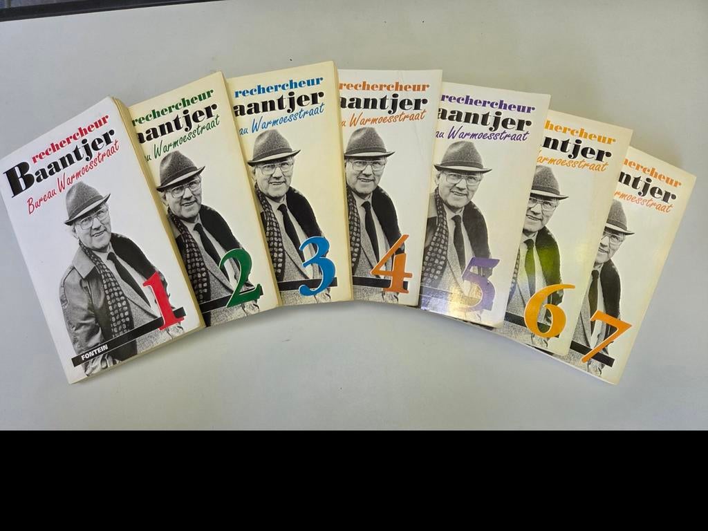 Baantjer Rechercheur Boekenreeks - Deel 1 t/m 7, Boeken, Ophalen of Verzenden, Gelezen, A.C. Baantjer