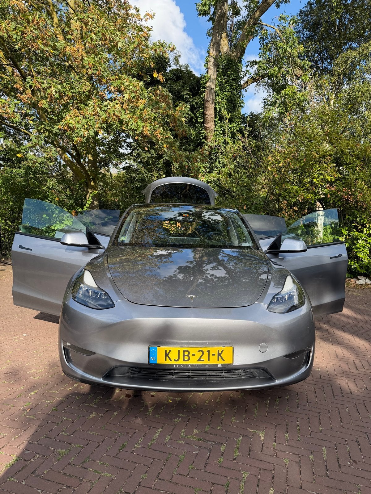 Tesla Model Y 2024 Grijs, Auto's, Automaat, 495 min, Vierwielaandrijving, 1600 kg