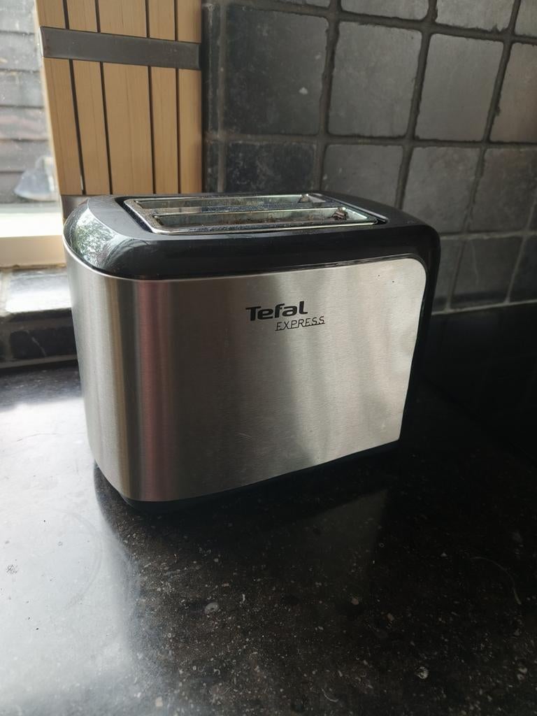 Tefal Express broodrooster - RVS, Witgoed en Apparatuur, Broodroosters, Ophalen of Verzenden, Gebruikt