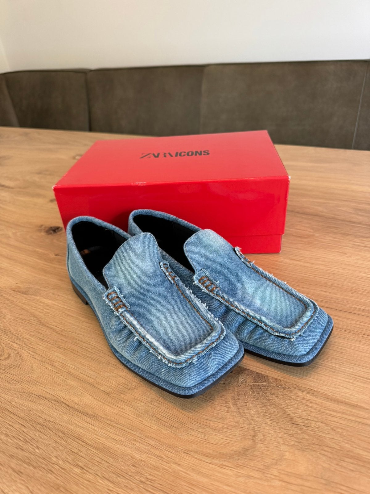Zara Limited Edition Denim Loafers - Nieuw in Doos, Blauw, Instappers, Nieuw, Ophalen of Verzenden