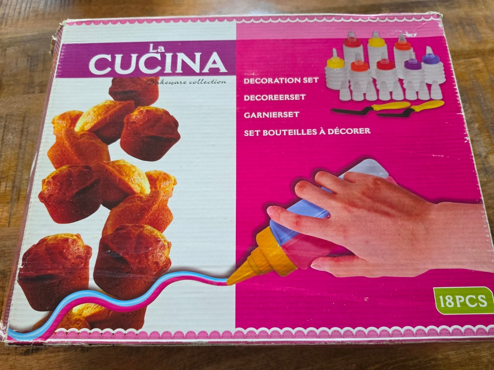 Decoreerset voor taart, cupcakes of koekjes - Nieuw!, Ophalen of Verzenden, Nieuw, Taarten of Cupcakes, Versiering