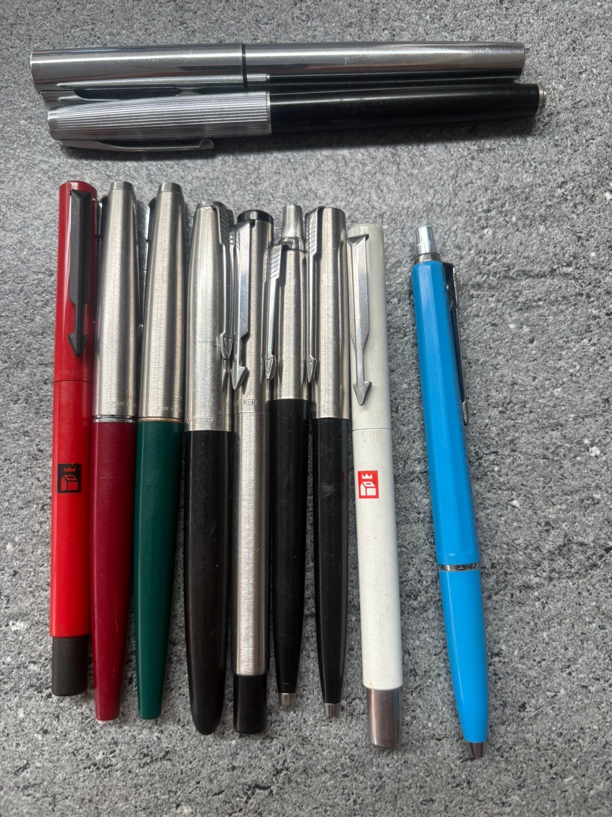 9 keer parker en 2 keer waterman, Verzamelen, Ophalen of Verzenden, Zo goed als nieuw, Vulpen, Parker