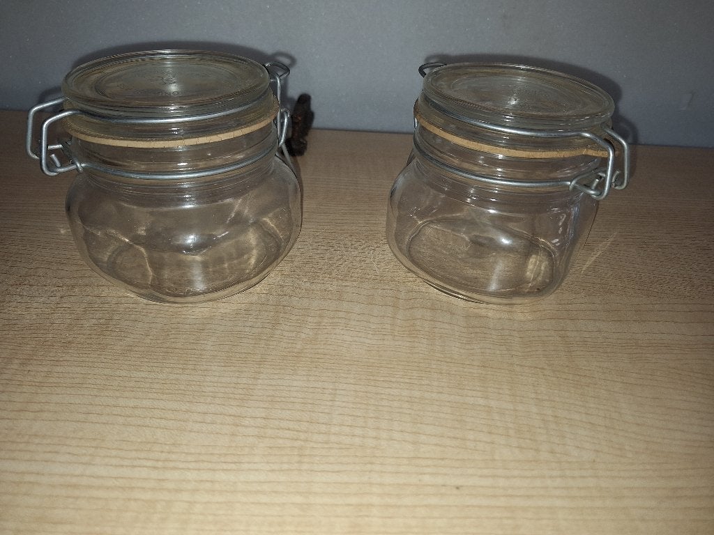 2 voorraadpotten, Ophalen of Verzenden, Zo goed als nieuw, Overige materialen, Pot, Bus of Blik