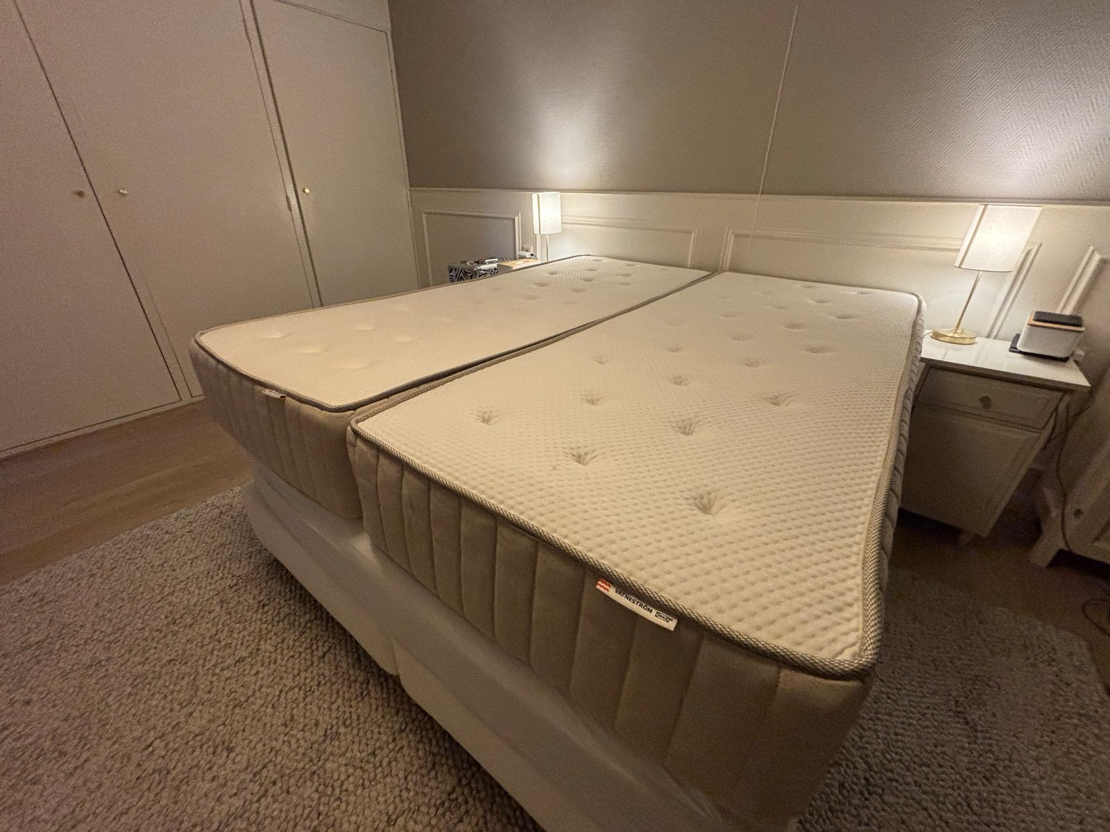 2x IKEA Vatneström matrassen 80x200 met Tistedal topper, Ophalen, Tweepersoons, Zo goed als nieuw, Matras