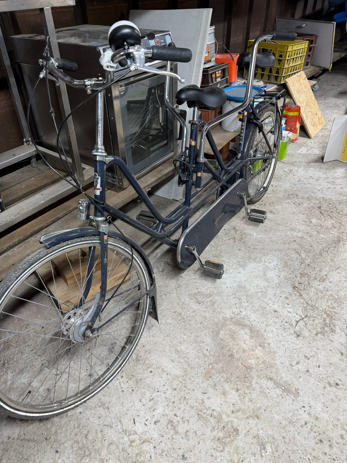 tweepersoonsfiets, Ophalen, Gebruikt