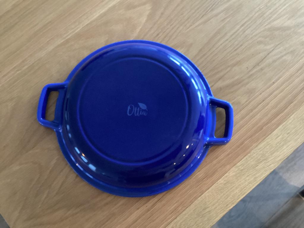 Nieuwe Ottia gietijzeren braadschaal / braadpan blauw, Ophalen of Verzenden, Nieuw, Gietijzer, Koekenpan of Braadpan