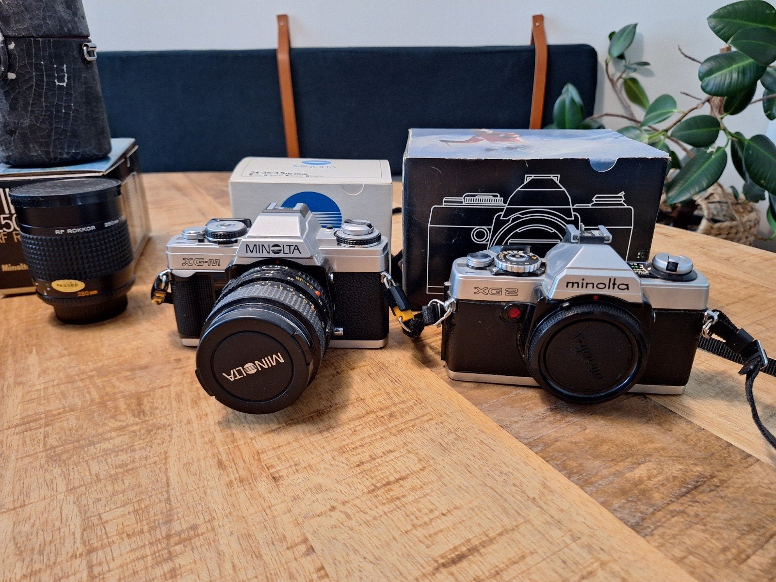 Uitgebreide set analoge camera's van Minolta met accessoires, Audio, Tv en Foto, Fotocamera's Analoog, Ophalen, Minolta