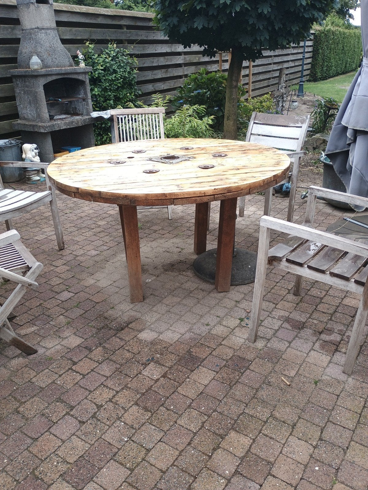 Prachtige tuintafel, Tuin en Terras, Tuinsets en Loungesets, Ophalen of Verzenden, Gebruikt, Teakhout