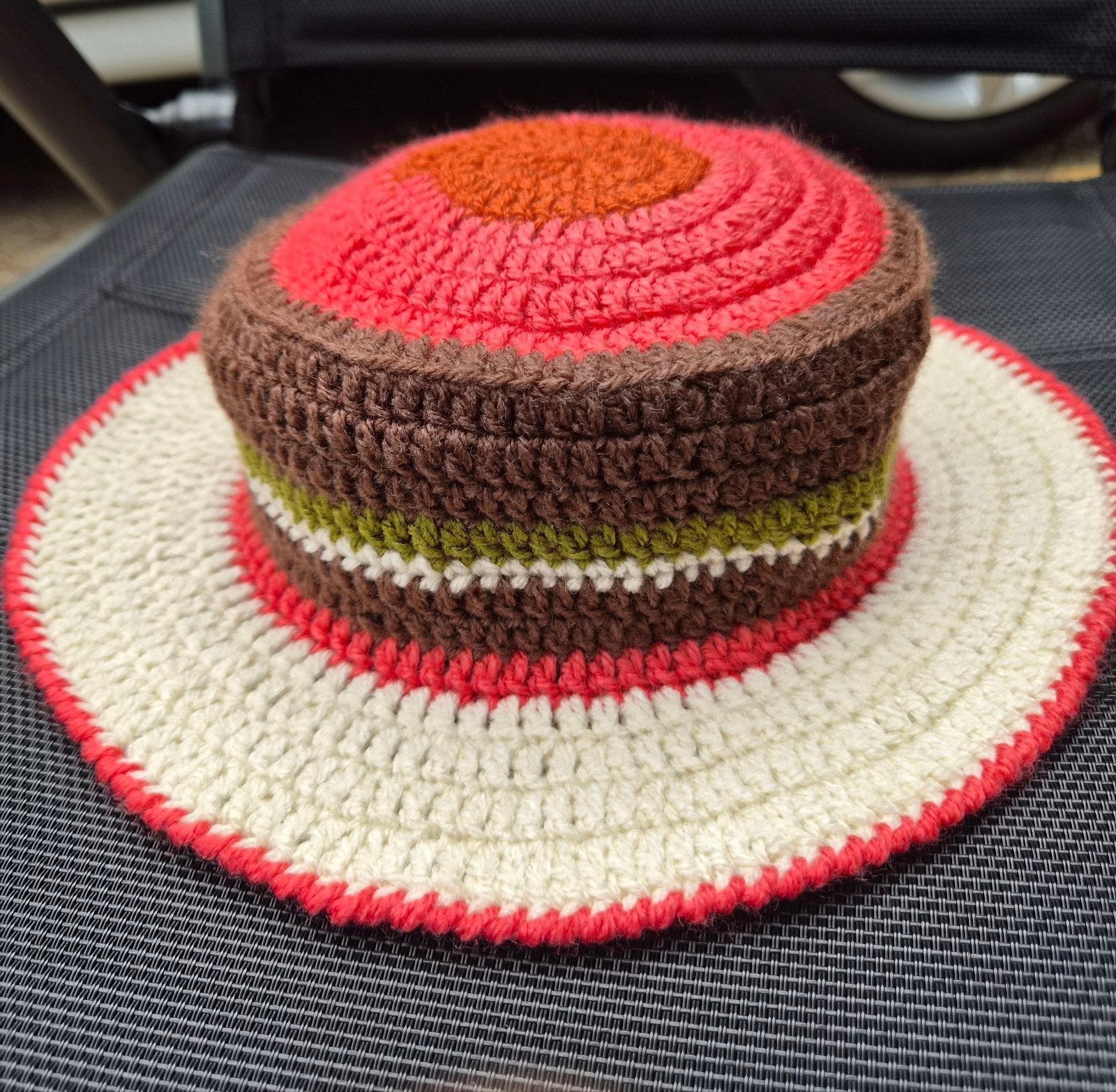 Evi.Knotty| Bucket hoedje Hippie style, Hoed, Nieuw, Handgemaakt, One size fits all