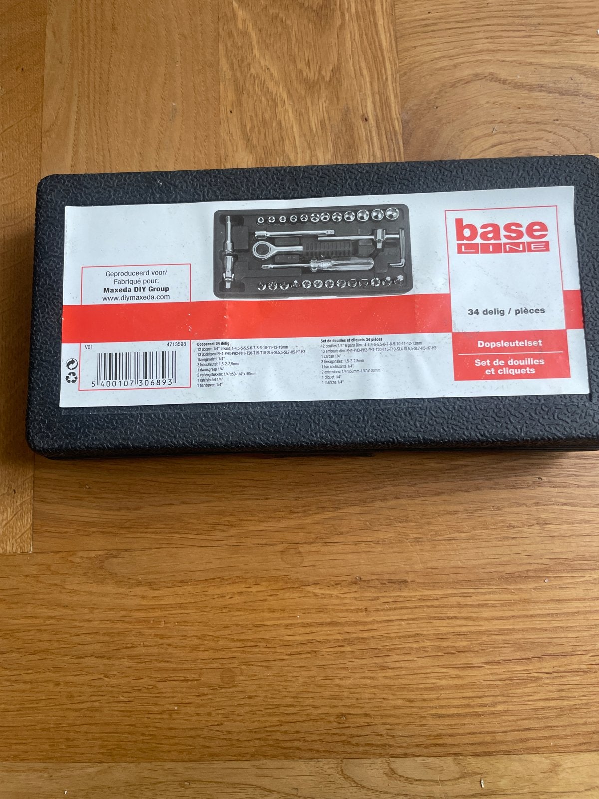 Base Line 34-delige doppenset - Nieuw in koffer, Ophalen of Verzenden, Nieuw, Gereedschapsset, Overige merken