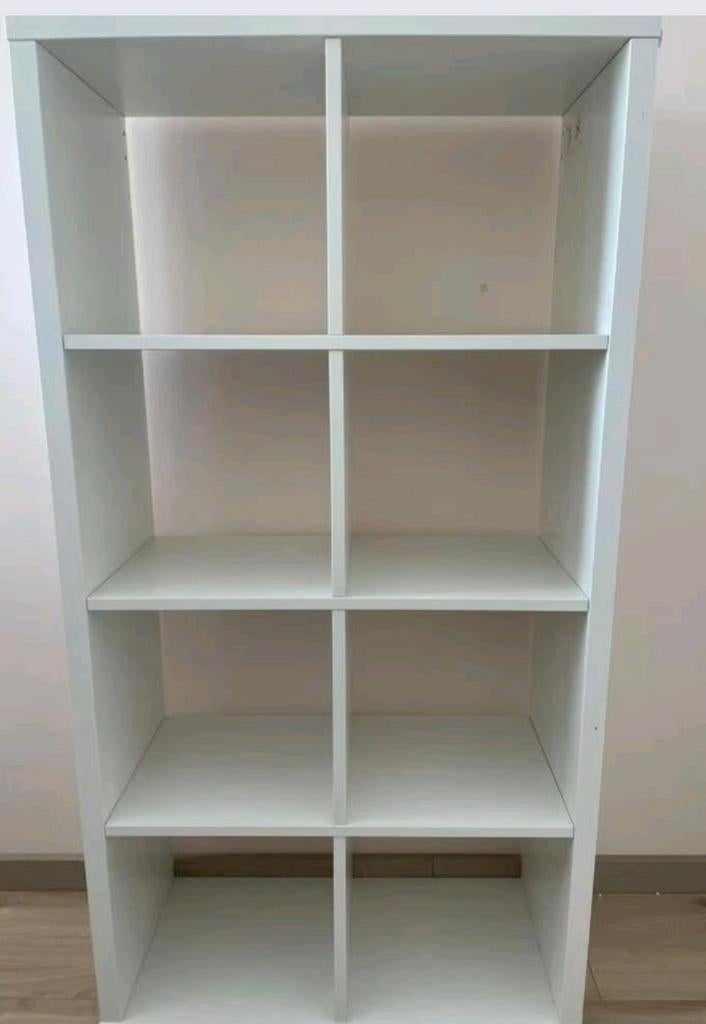 Kallax 8-vaks kast wit - IKEA, Huis en Inrichting, Kasten | Boekenkasten, Ophalen, Met plank(en), Gebruikt, Modern, Scandinavisch