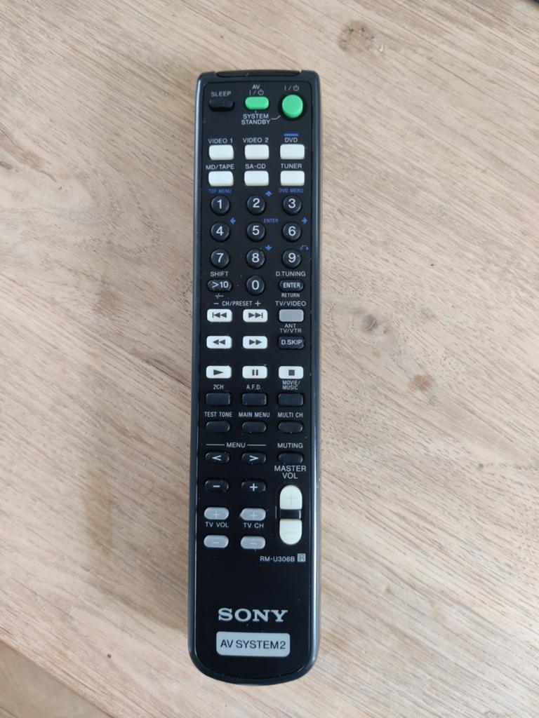 Sony RM-U306B Afstandsbediening AV System 2, Ophalen of Verzenden, Zo goed als nieuw, Origineel, Dvd