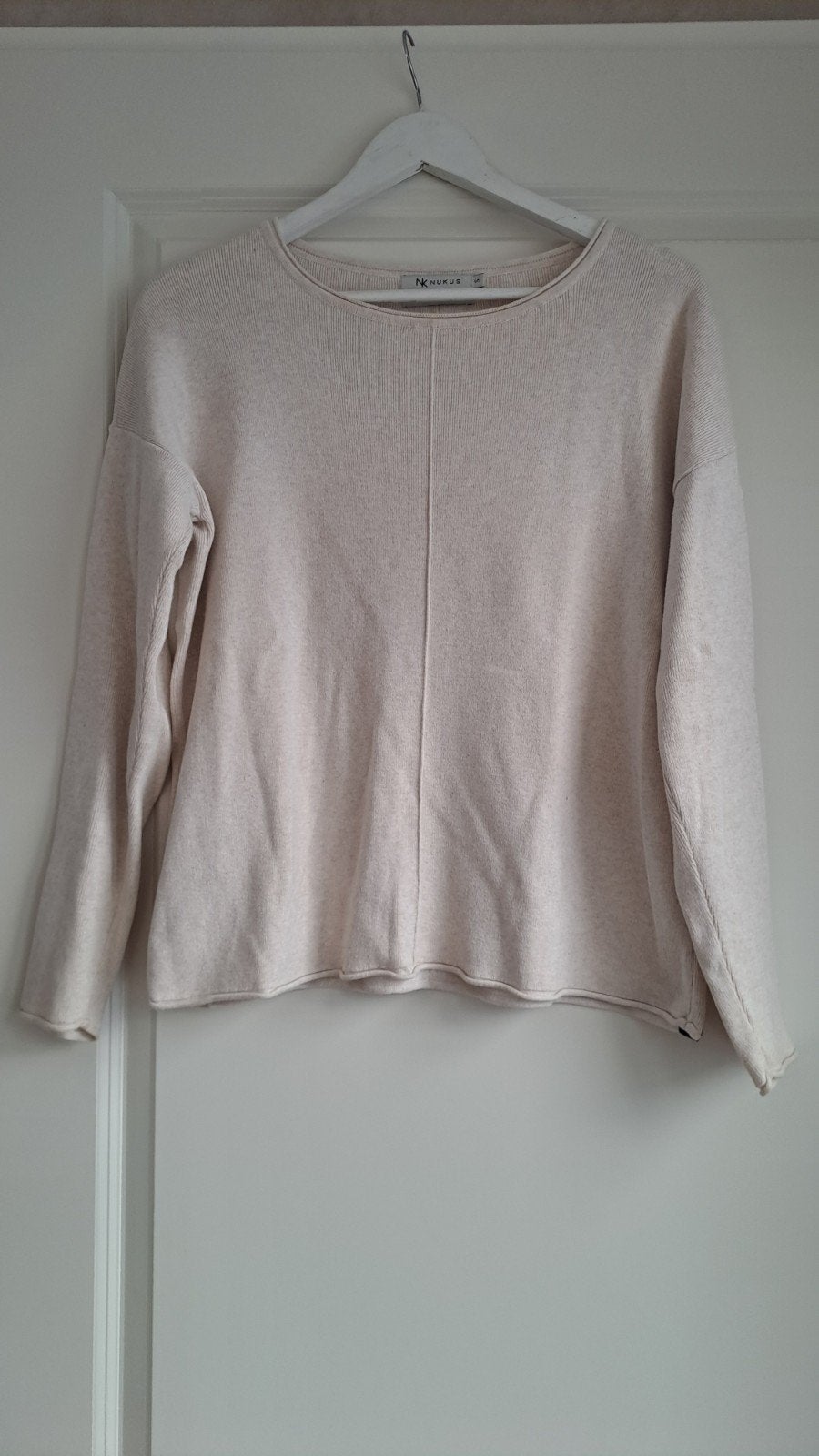 Mooie gebreide dames trui van Nukus - Maat S, Beige, Ophalen of Verzenden, Zo goed als nieuw, Maat 36 (S)