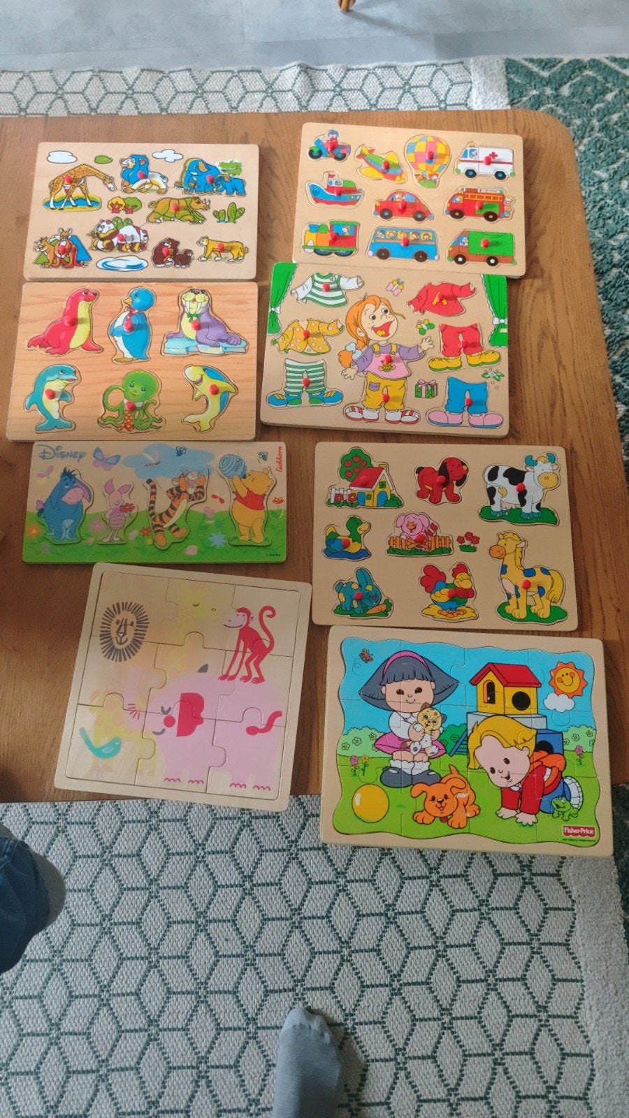 Houten puzzels voor kinderen - diverse thema's, Ophalen, 2 tot 4 jaar, Gebruikt, Van hout