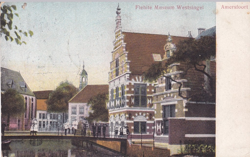 Amersfoort. Ansichtkaart - Flehite Museum. Westsingel. 1903, Ophalen of Verzenden, Voor 1920, Gelopen, Utrecht