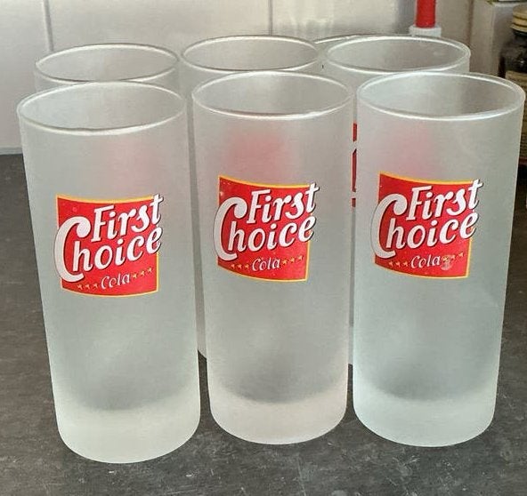 6 First Choice Cola glazen, Ophalen, Glas of Glazen, Overige merken, Nieuw