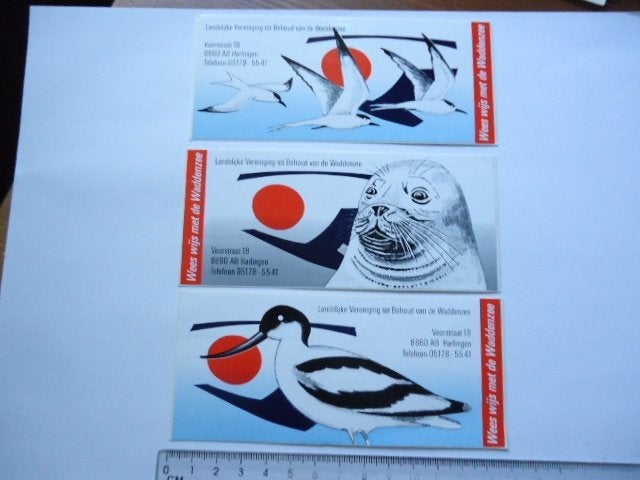 sticker oud WIJS met WADDENZEE zeehond vogel texel ameland, Verzamelen, Ophalen of Verzenden, Zo goed als nieuw, Bedrijf of Vereniging