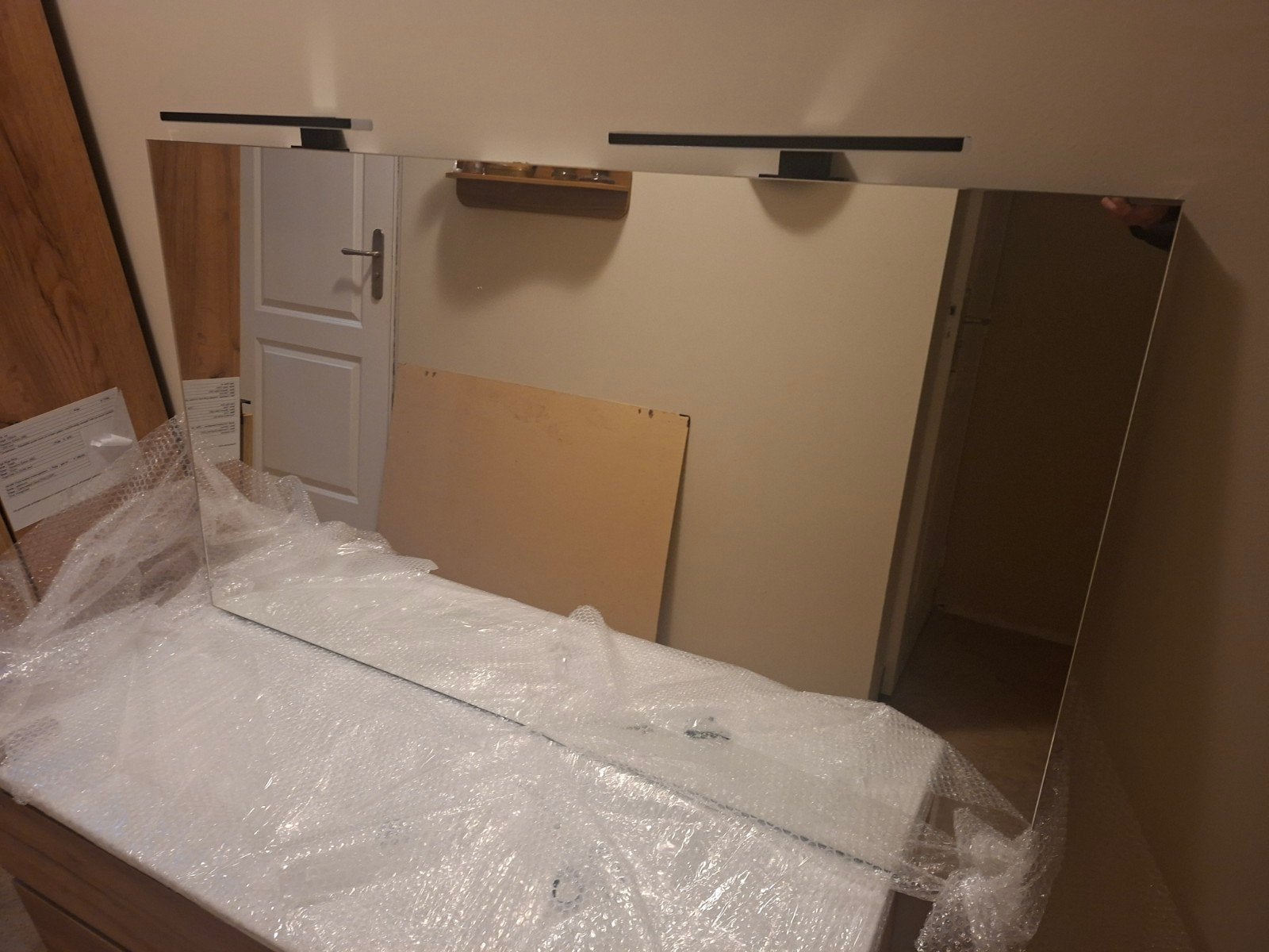 Spiegel met LED verlichting - 120x70 cm, Huis en Inrichting, Ophalen, Nieuw, Rechthoekig, Minder dan 100 cm