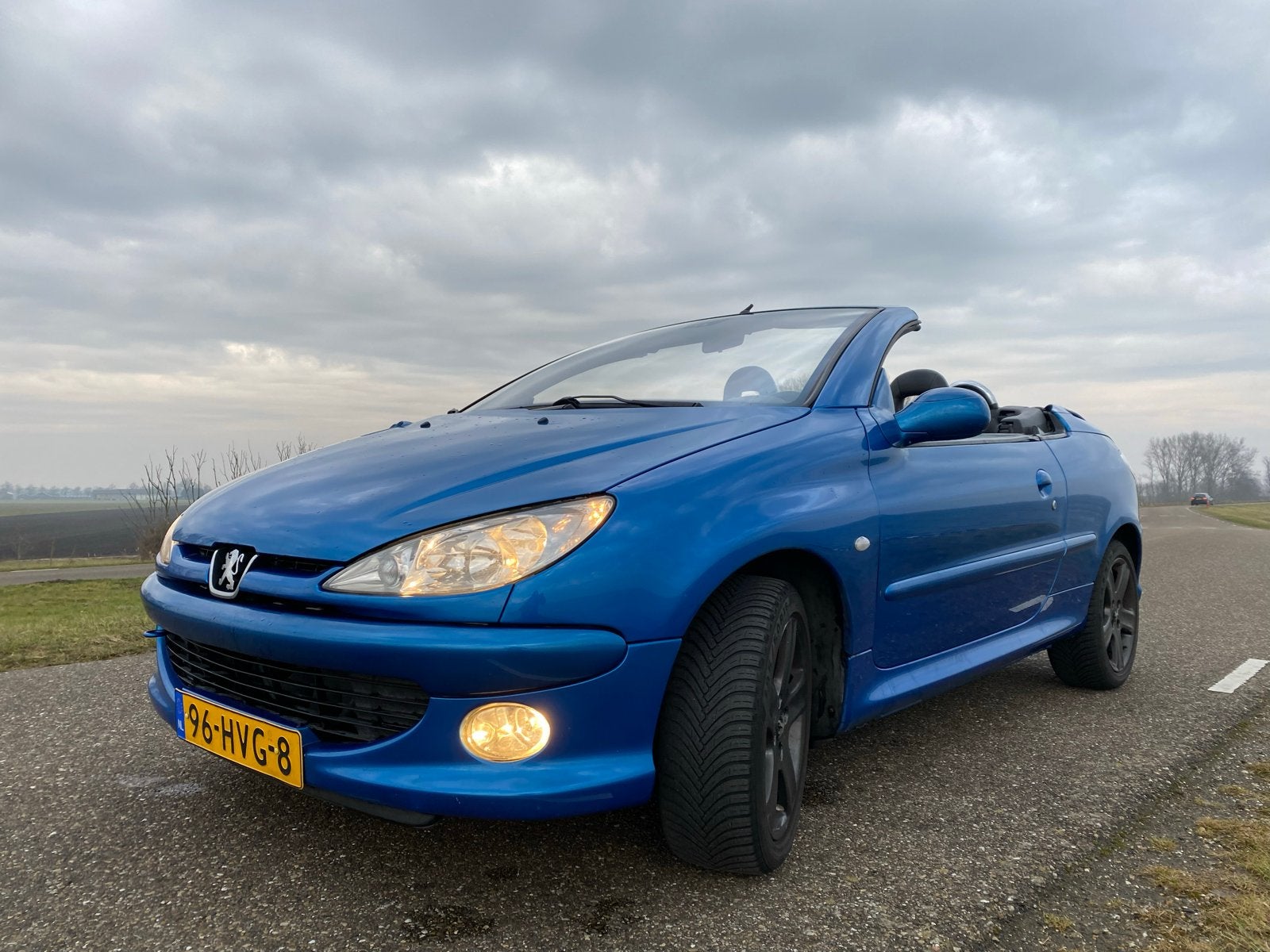 Super leuke Peugeot 206cc cabrio 2.0 - 2002 Blauw, 136 pk, Cabriolet, 49 €/maand, Particulier