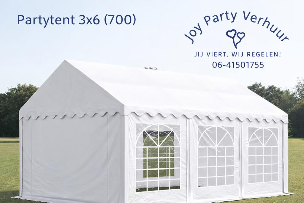 Partytent 3x6 te Huur Extra dik Zeil, Ophalen, Zo goed als nieuw, 5 tot 8 meter