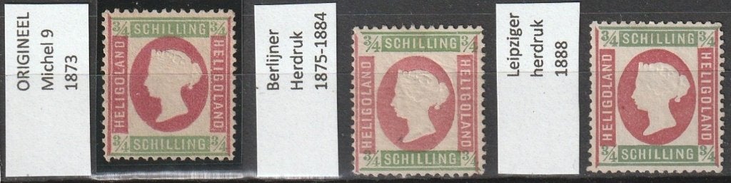 HELGOLAND - HELIGOLAND - Michel 9 & herdrukken, Ophalen of Verzenden, Duitse Keizerrijk