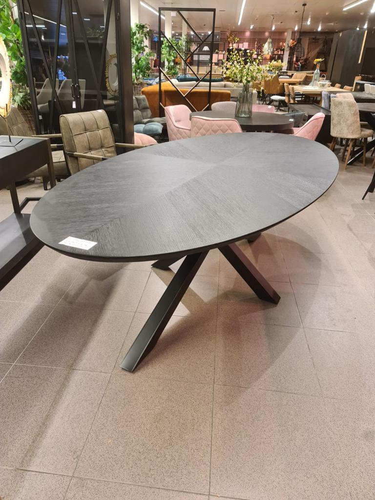 Nieuwe icathcers ford eettafel ovaal 240x110cm eiken fineer, Ophalen, Industrieel landelijk barok brocante koloniaal boheems vintage