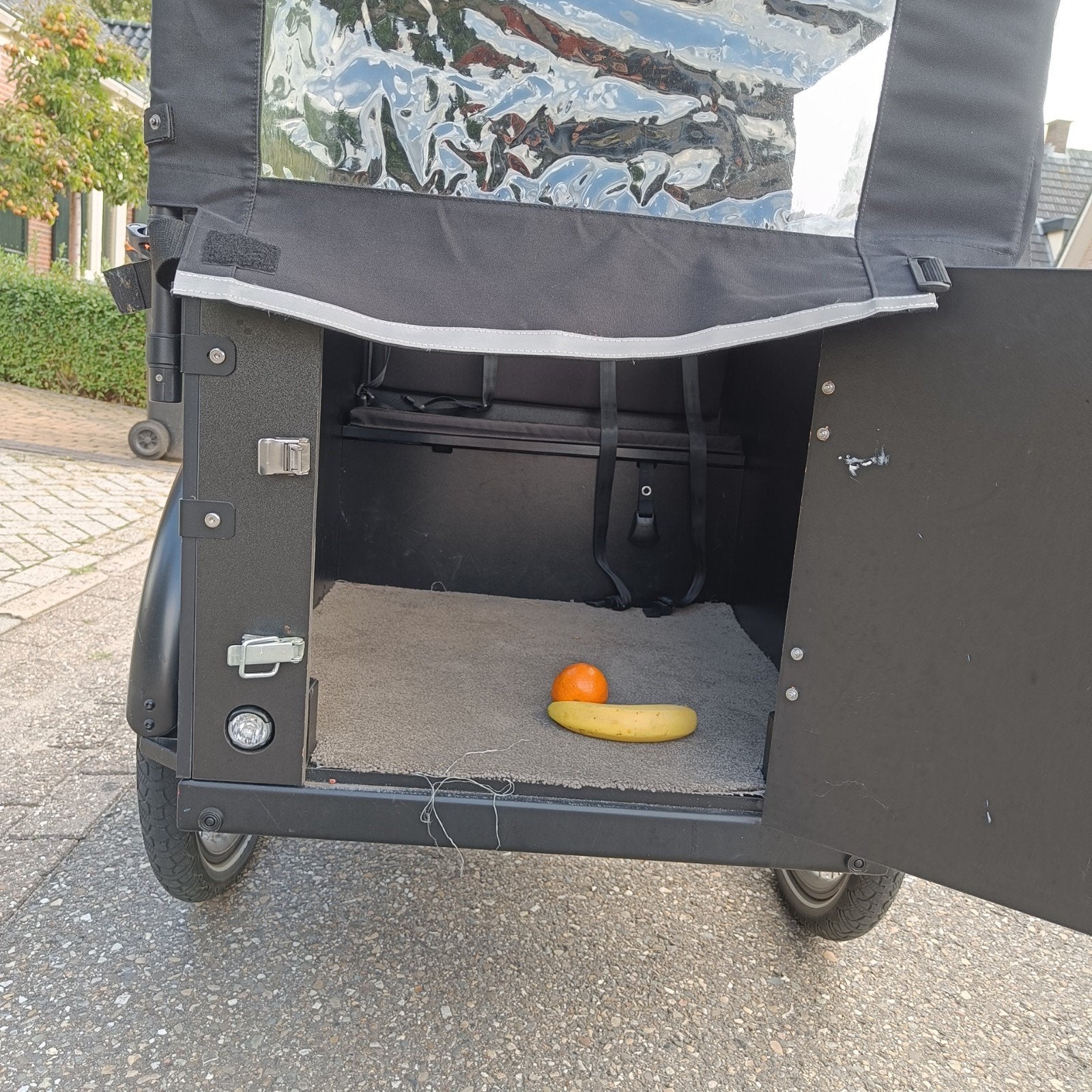 Bimas bakfiets met huif en zitje, Fietsen en Brommers, Overige merken, Huif, Ophalen of Verzenden, Zo goed als nieuw