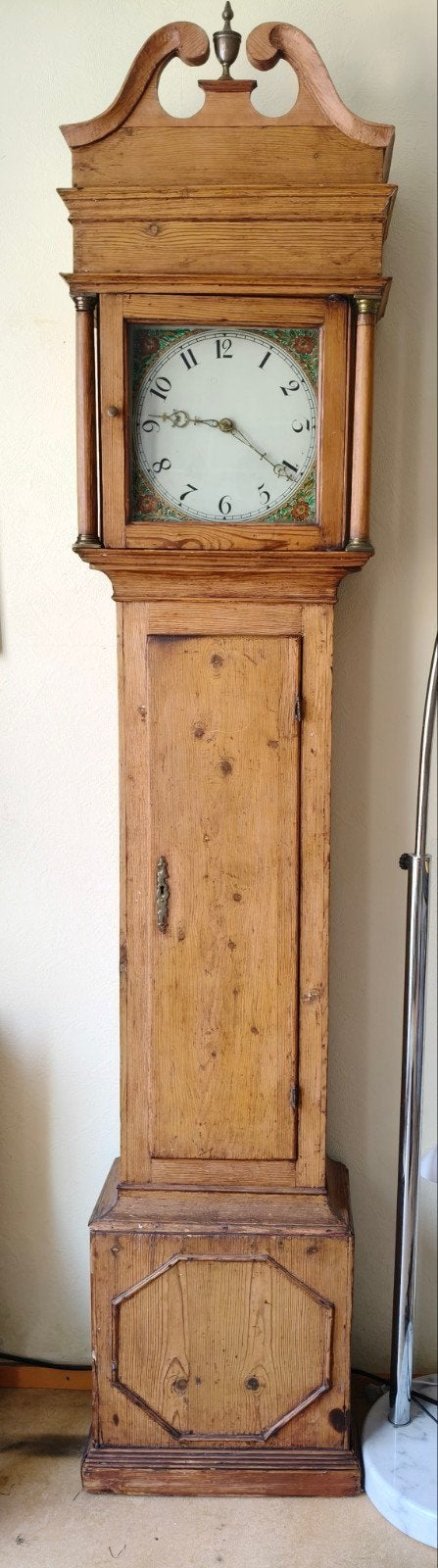 Antieke staande grenen klok met Bronzen Bel en Originele Wij, Antiek en Kunst, Antiek | Klokken, Ophalen