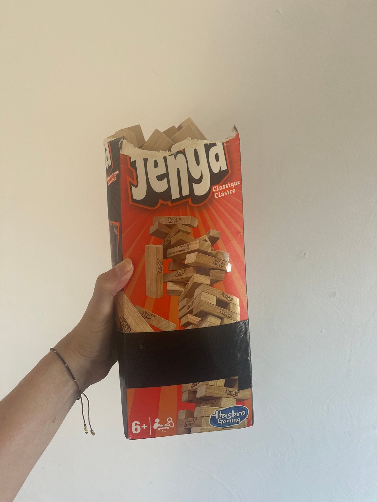 Jenga spel - Compleet, doos beschadigd, Hobby en Vrije tijd, Drie of vier spelers, Ophalen of Verzenden, Gebruikt