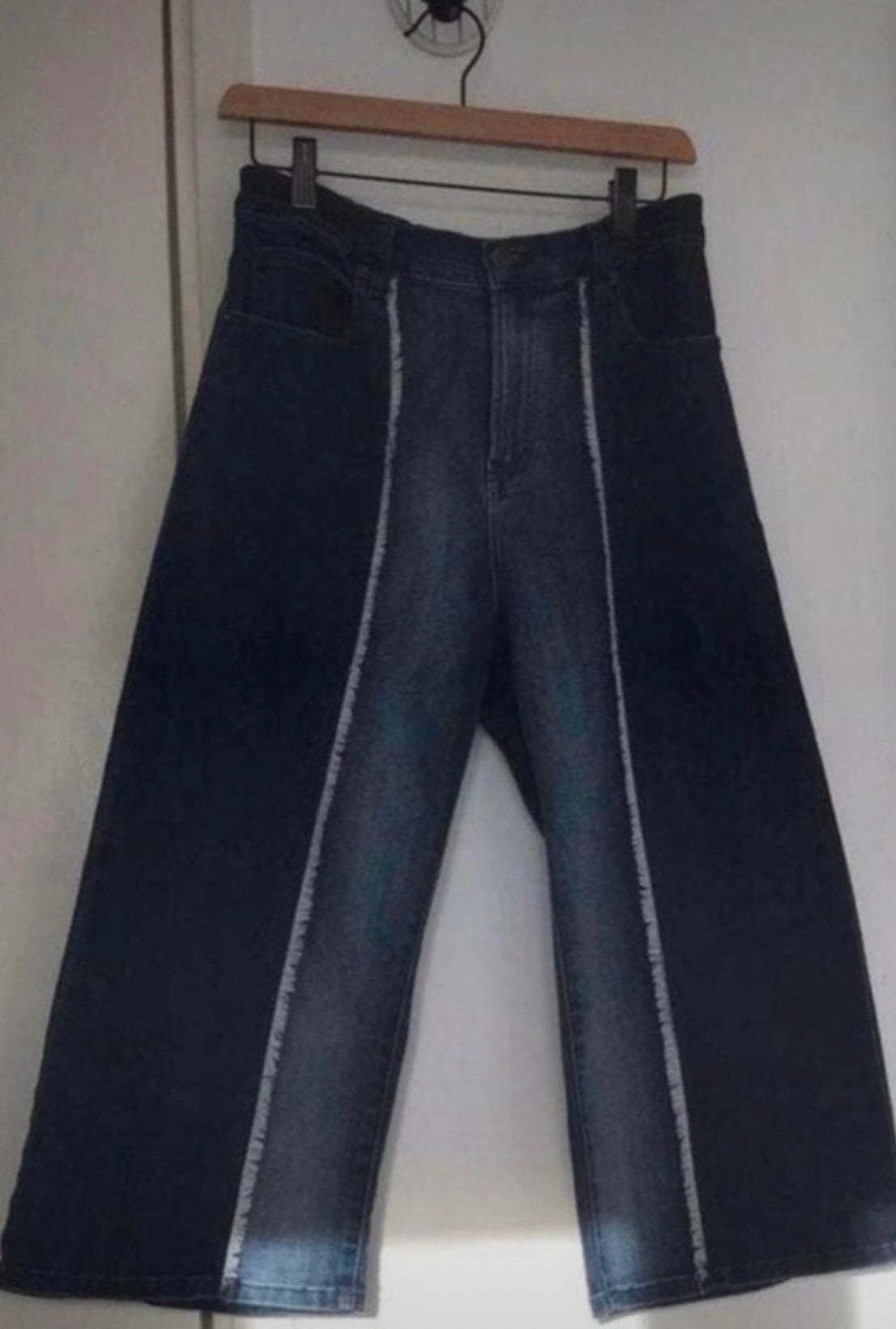 Driekwart jeans met franjes, merk Bossini - maat 27, Blauw, Nieuw, Ophalen of Verzenden, Driekwart