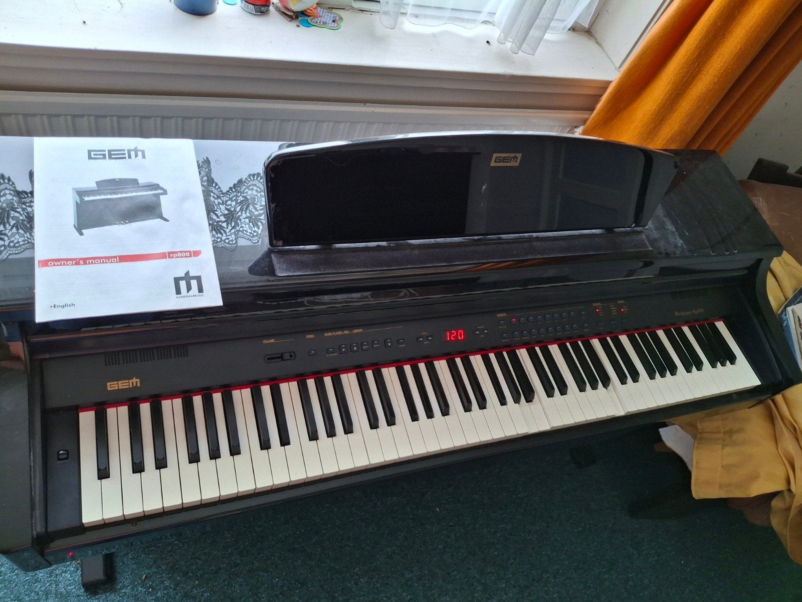 piano electronisch gem rp800, Ophalen, Gebruikt, Zwart, Digitaal