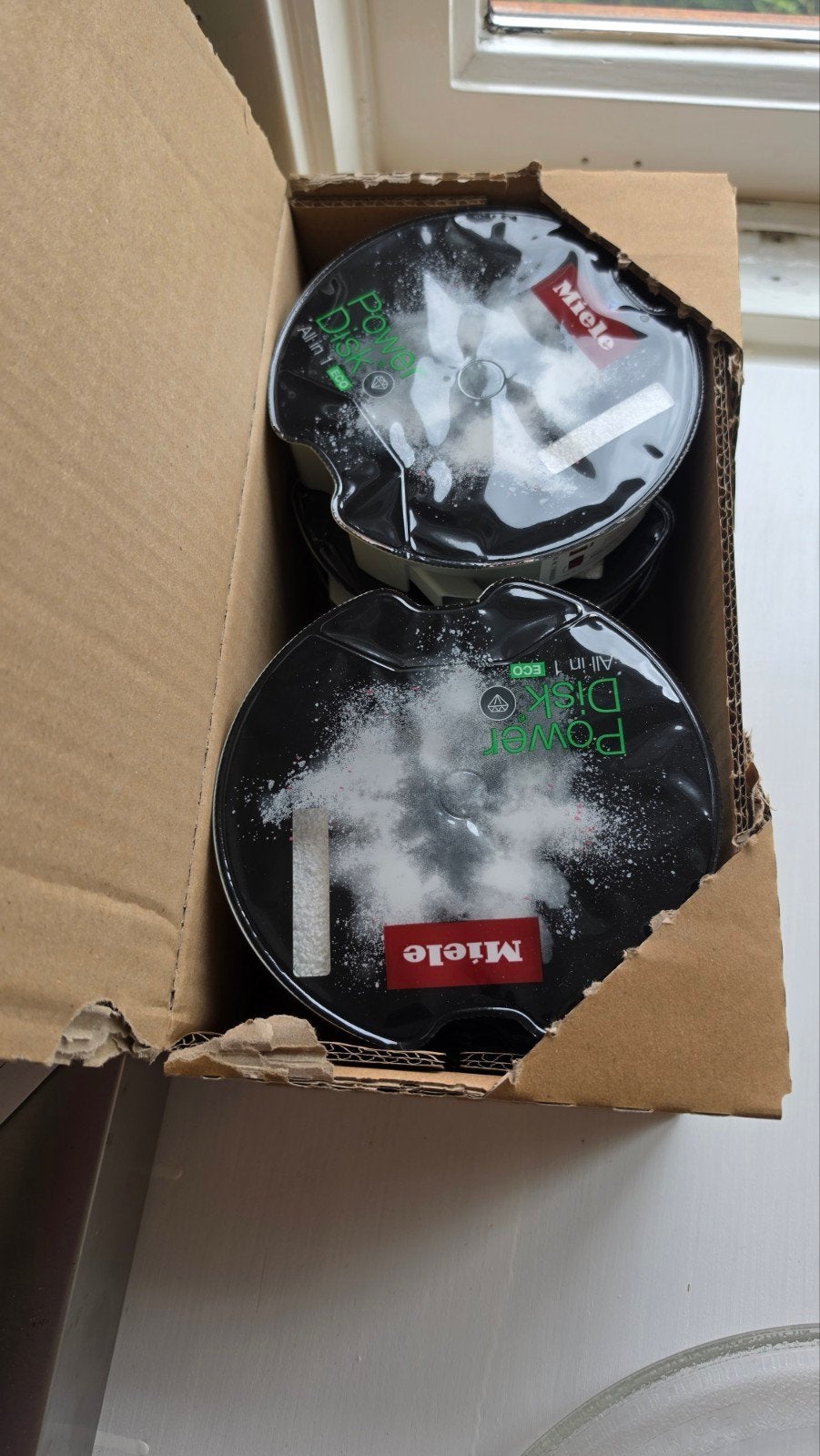 6 autodos miele powerdisks nieuw, Ophalen
