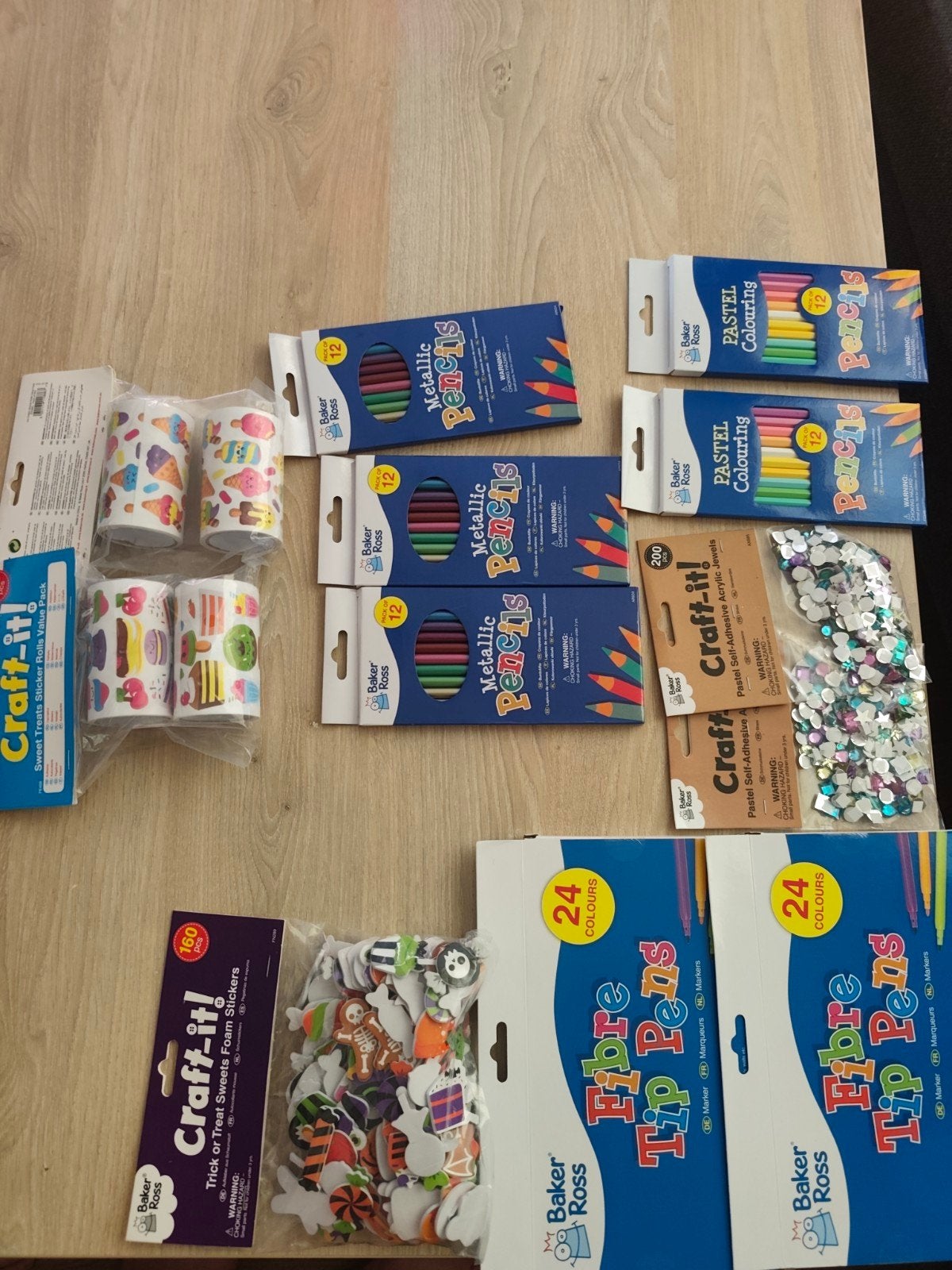 Grote knutselset: potloden, stiften, stickers en meer!, Zelfklevend, Overige thema's, Nieuw, Meerkleurig
