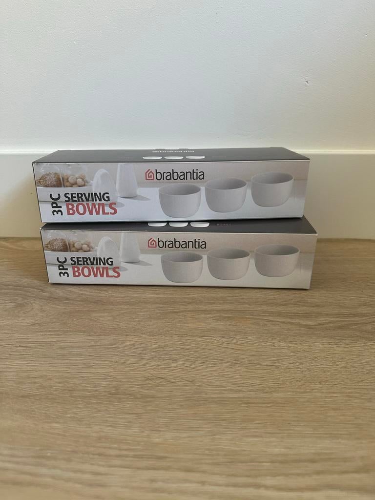 Brabantia Serveerschalen - 2x 3-delige set, Ophalen, Keramiek, Nieuw, Kom(men)