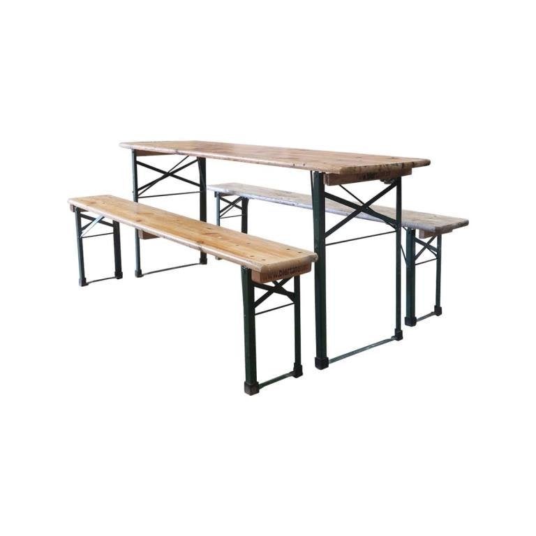 Vintage bierbankset retro biertafel sets Picknick tafel  859, Ophalen of Verzenden, Gebruikt, Hout