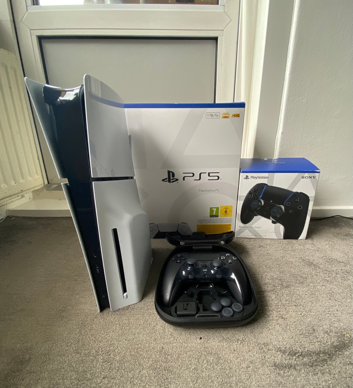 PlayStation 5 Disc Edition + DualSense Edge Controller, Ophalen of Verzenden, Zo goed als nieuw