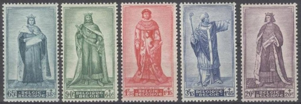 België 1947 - OBP 751-755  - Portretten Senaat II Vorsten, Ophalen of Verzenden, Postfris, Postfris, Staatshoofden