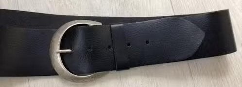 zwarte riem leer, Tailleriem, Ophalen of Verzenden, Zo goed als nieuw, 5 cm of meer