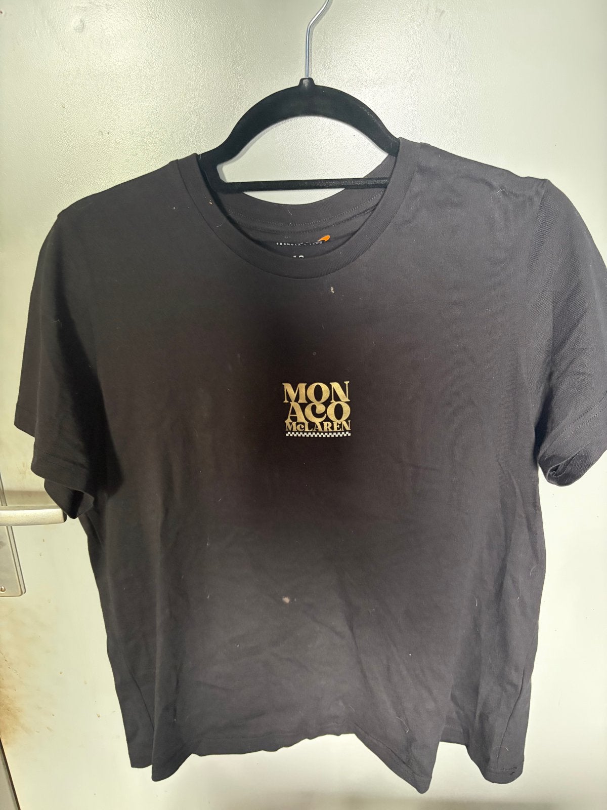 McLaren Monaco T-shirt Zwart Maat M, Zwart, Korte mouw, Gedragen, Ophalen