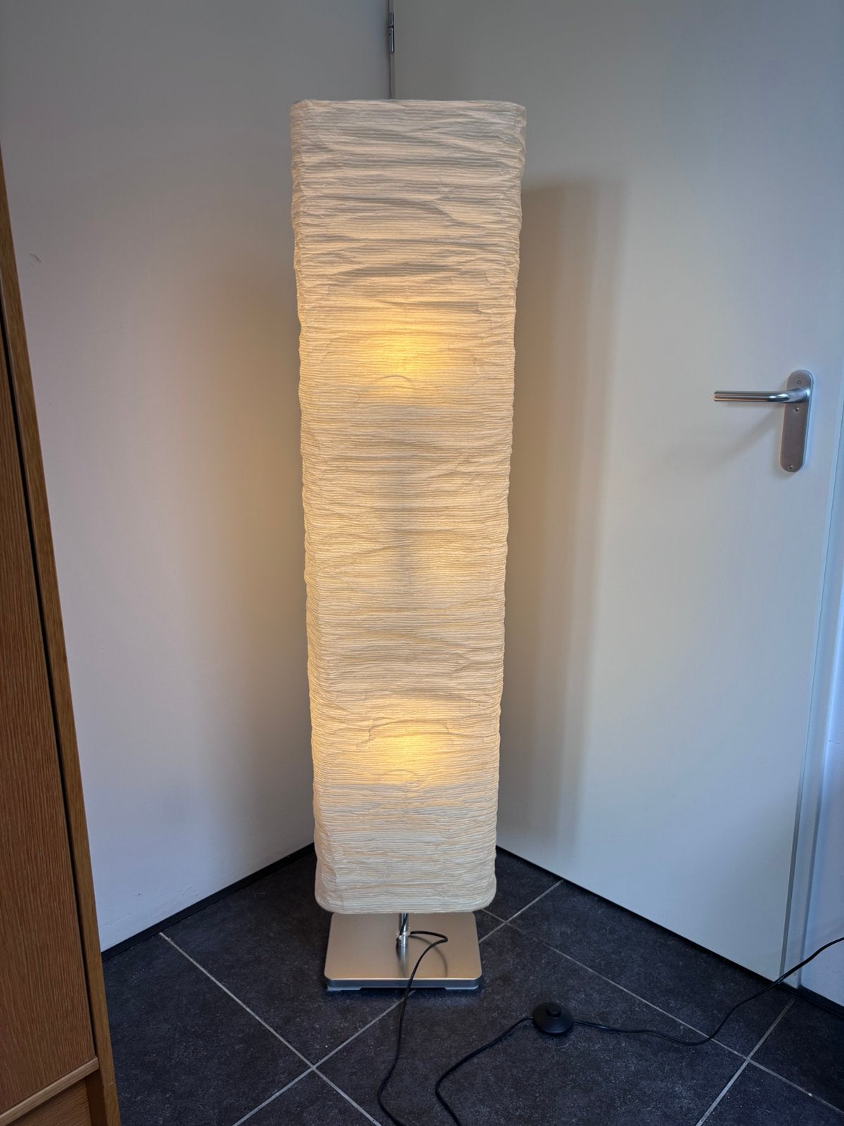 Ikea Magnarp staande rijstpapier lamp, Ophalen, Overige materialen, Gebruikt, 100 tot 150 cm