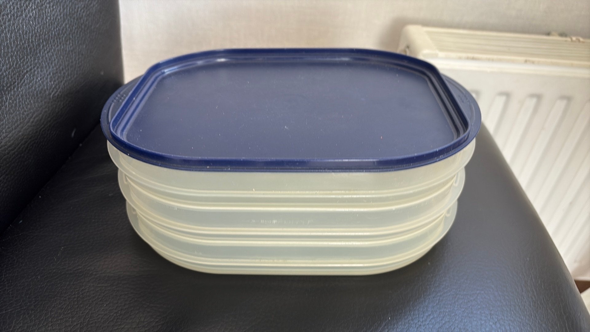Vleeswaren bakjes, Ophalen of Verzenden, Gebruikt, Blauw, Bak of Kom