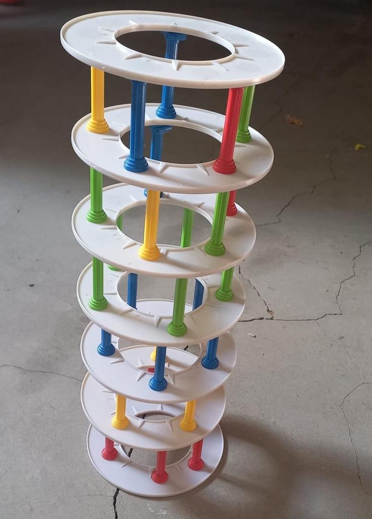 Vallende Toren spel toren van pizza - Stapel en Speel!, Ophalen of Verzenden, Zo goed als nieuw, Jongen of Meisje