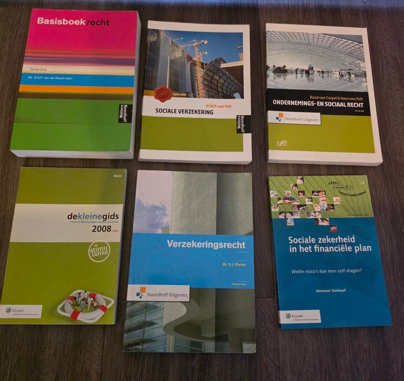 6 studieboeken: Recht, Verzekeringen en Sociale Zekerheid, Boeken, Ophalen of Verzenden, Gamma, Gelezen, HBO