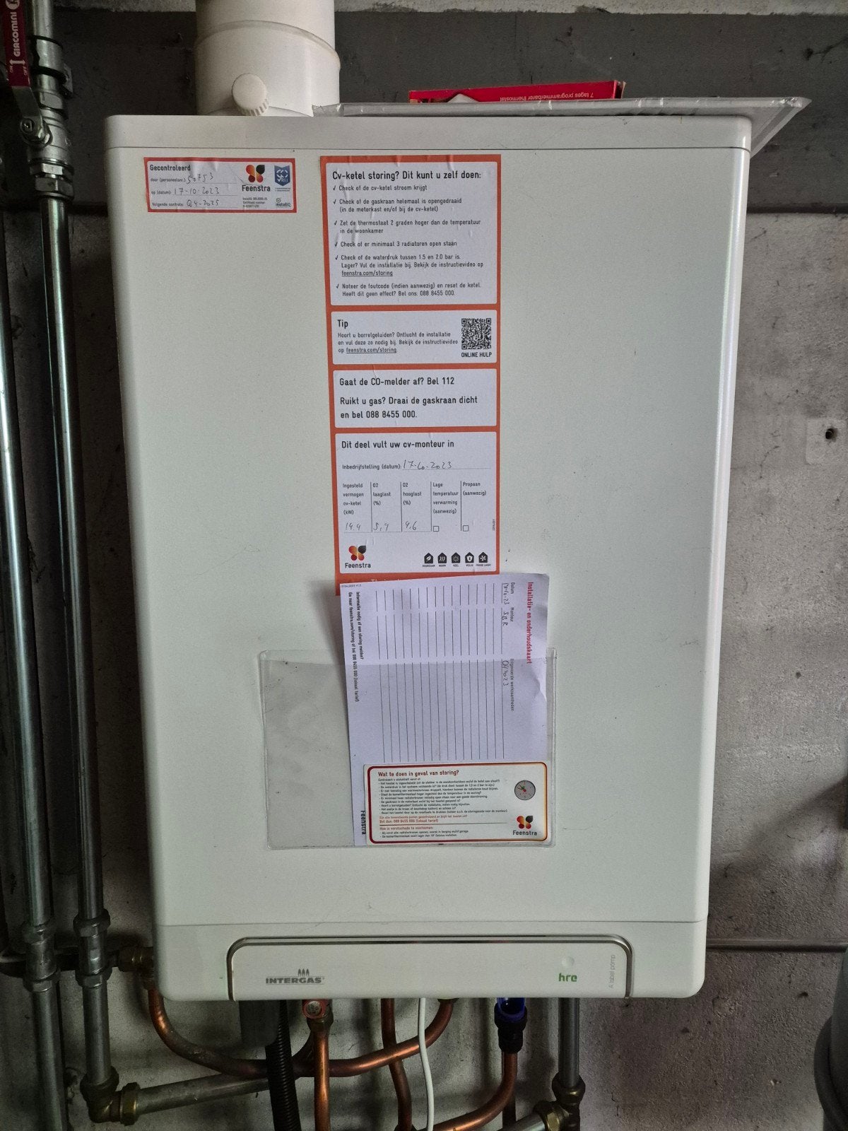 CV ketel Intergas HRE 2023 CW 4 - Zo goed als nieuw, Hoog rendement (Hr), Cv-ketel of Combi-ketel, Minder dan 60 cm, Ophalen of Verzenden